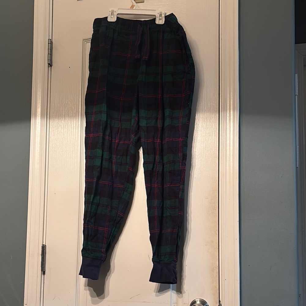 Old Navy Plaid Lounge Jogger Pants - Green, Navy & Red Women’s Medium Used